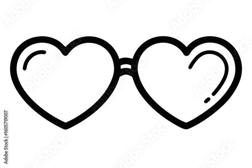 Two red 3D hearts in the shape of a heart, symbolizing love and romance for Valentine's Day