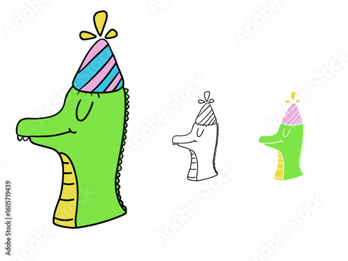 Dibujo de cocodrilo infantil