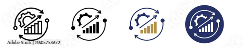 Continuous Improvement  Icon Set Multiple Style Collection