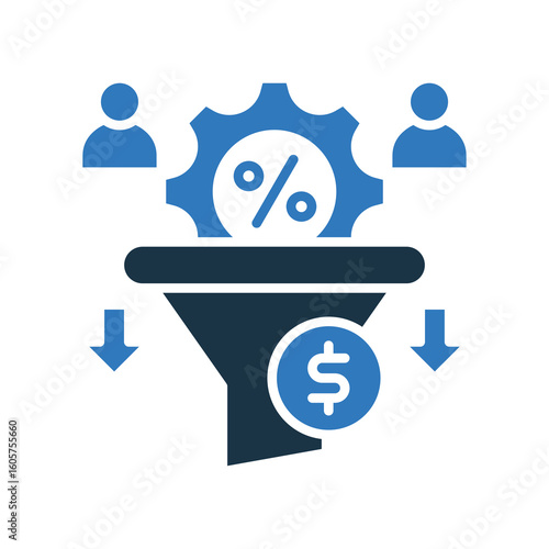 Conversion Rate mixed color icon