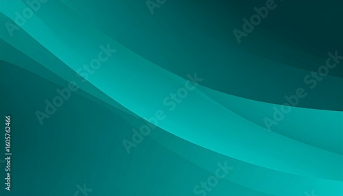 Elegant teal abstract background with flowing curves and soft gradients