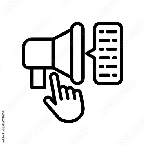 Call To Action line icon