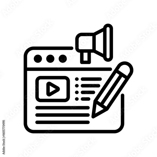 Content Marketing line icon
