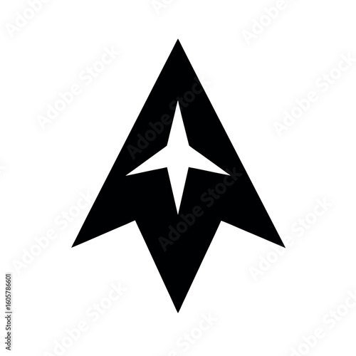 Level Up Arrow with Star Logo Icon Vector Illustration