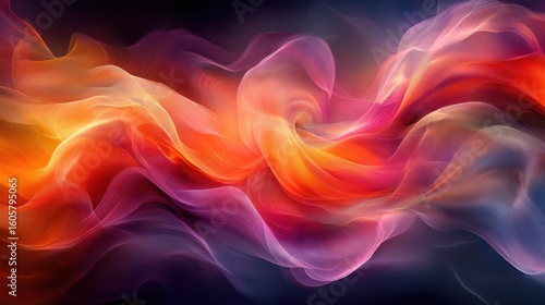 Colorful Flowing Abstract Waves Creating Dynamic Visual Impact