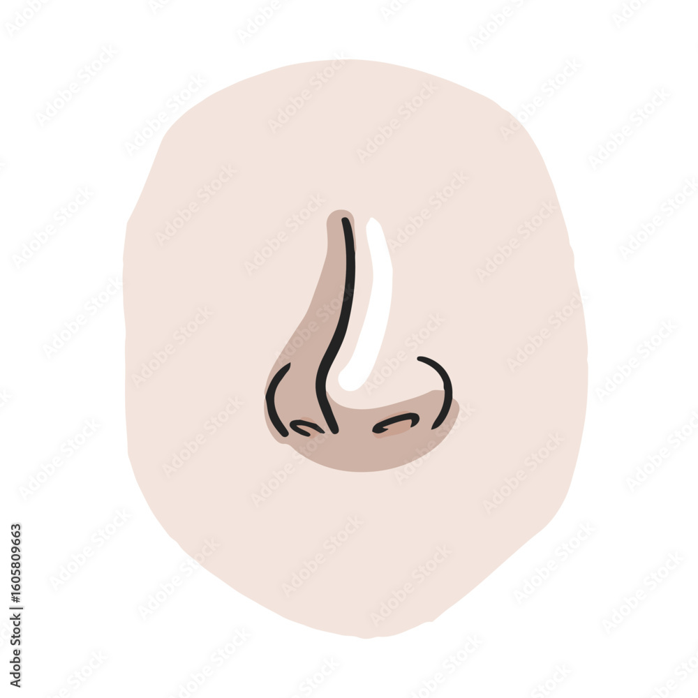 Obraz premium anime nose. Cartoon nose. Drawing. Vector illustration