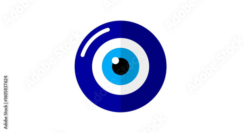 Protective blue eye talisman symbol, an ancient cultural ward against misfortune amulet art