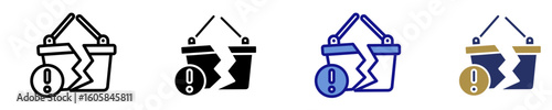 Shortage  Icon Set Multiple Style Collection
