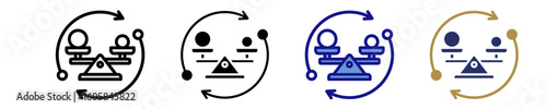 Equilibrium Arrows  Icon Set Multiple Style Collection
