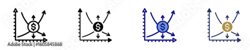 Price Movement  Icon Set Multiple Style Collection
