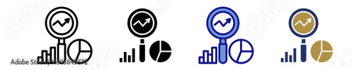 Competitive Market  Icon Set Multiple Style Collection
