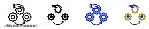 Market Intervention  Icon Set Multiple Style Collection
