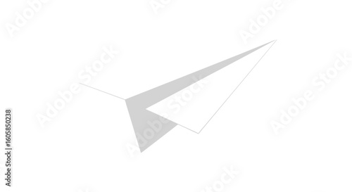 Minimalist paper airplane illustration conveying aspiration, simplicity, and modern concepts
