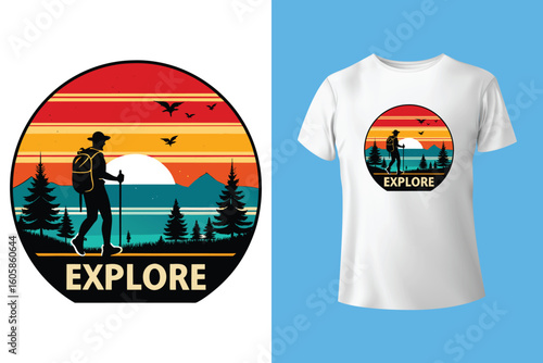 mountain t shirt design, adventure t shirt design, hiking t shirt design.
