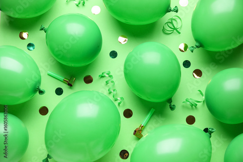 Many air balloons with part...