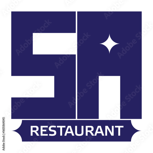 5A Restaurant logo vector outline