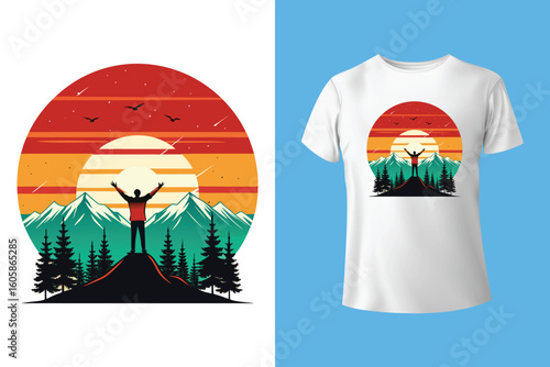 mountain t shirt design, adventure t shirt design, hiking t shirt design.