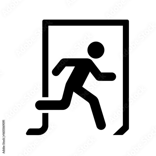 Running Out of Door Icon