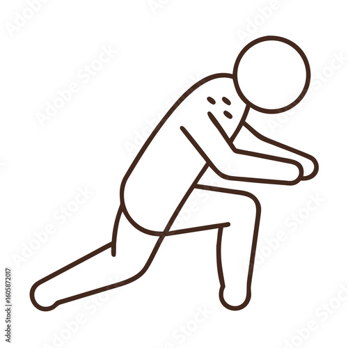 Silhouette of a Person Stretching in a Natural Setting During Early Morning Light