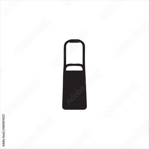 Black silhouette of a grater on a white background kitchen utensil cooking