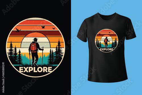 Hiking tshirt design