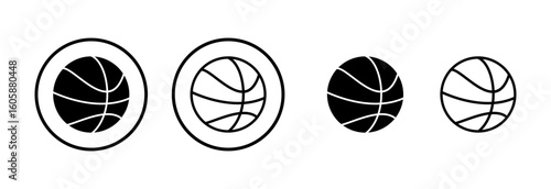 Basketball icon logo design. Basketball ball sign and symbol