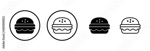 Burger icon logo design. burger sign and symbol. hamburger