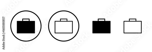 Briefcase icon logo design. suitcase sign and symbol. luggage symbol.