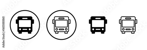 Bus icon logo design. bus sign and symbol
