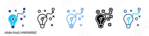 Strategy icon sheet multiple style collection