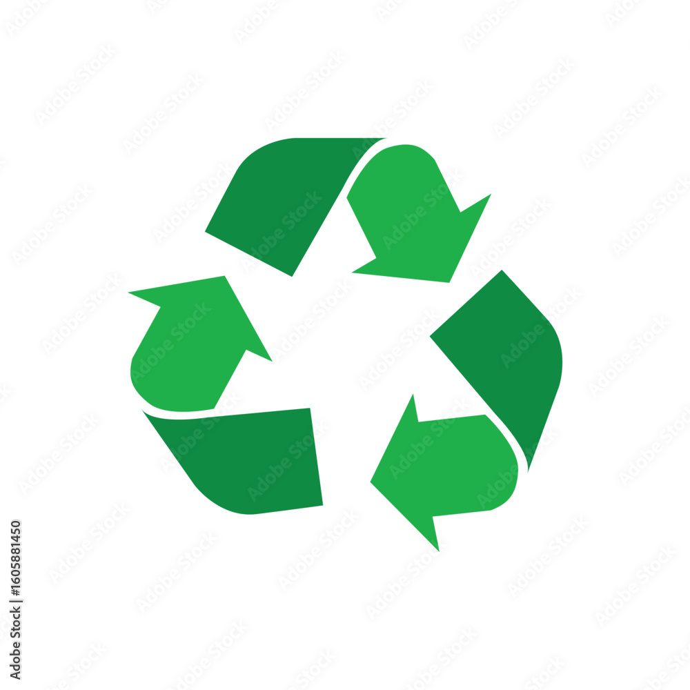 Recycle Icon with Three Arrows. Eco-Friendly Cycle Process Symbol Vector Recycle Icon with Three Arrows. Eco-Friendly Cycle Process Symbol Vector