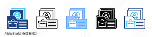 Portfolio icon sheet multiple style collection