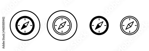 Compass icon logo design. arrow compass icon sign and symbol