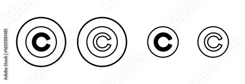 Copyright icon logo design. copyright sign and symbol