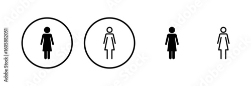 Female icon logo design. woman sign and symbol