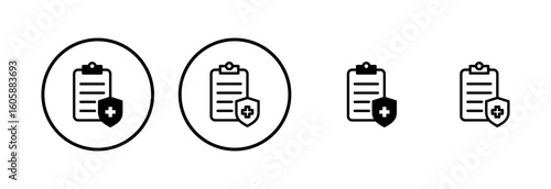 Medical insurance icon logo design. health insurance sign and symbol