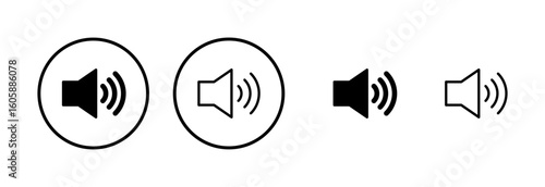 Speaker icon logo design. volume sign and symbol. loudspeaker icon. sound symbol