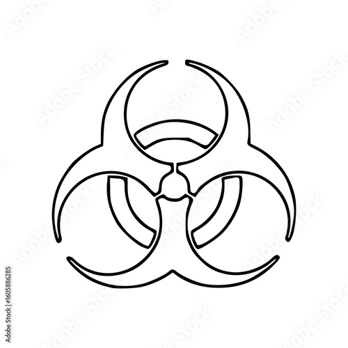 biohazard symbol outline