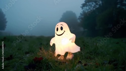 halloween ghost in the forest
