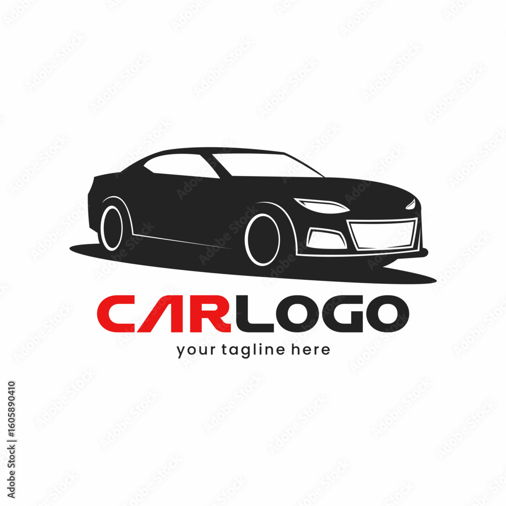 Obraz premium Silhouette of an urban luxury car logo