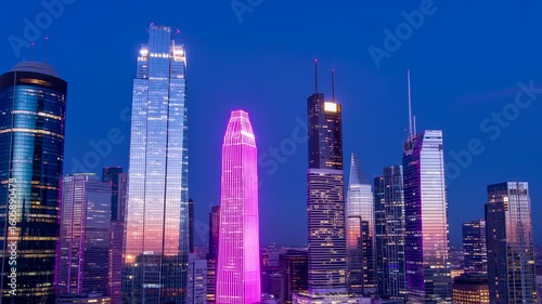 Wallpaper Mural Modern city skyline at twilight Torontodigital.ca