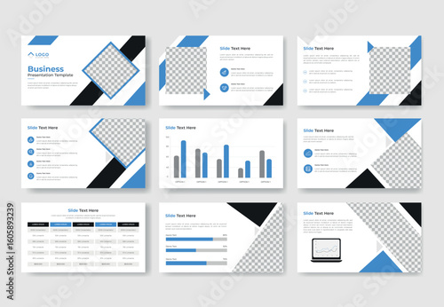 Company presentation template with minimalist and clean style use for portfolio and annual report