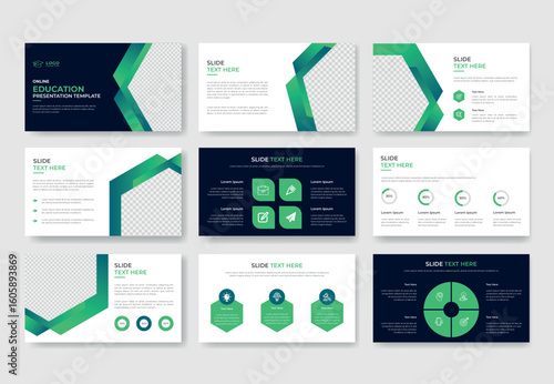 Company presentation template with minimalist and clean style use for portfolio and annual report
