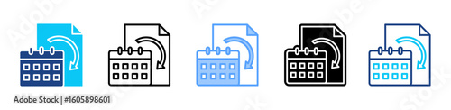 Renewal icon sheet multiple style collection