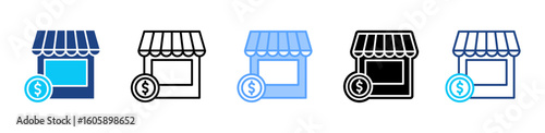 Small Business icon sheet multiple style collection