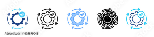 Execution icon sheet multiple style collection