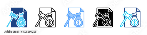 Penalty icon sheet multiple style collection