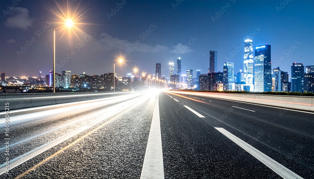 Obraz premium City highway at night (1)