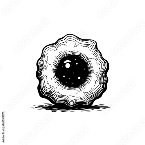 Abstract cloud portal in space, a cosmic gateway illustration, opening up new dimensions of possibilities in the universe