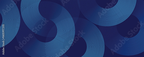 Modern medical or health care abstract blue background with circle lines.